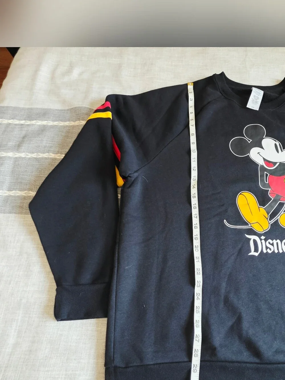 Disney Black Mickey Mouse Sweatshirt with Red, Yellow & Pink Accents | 3XL